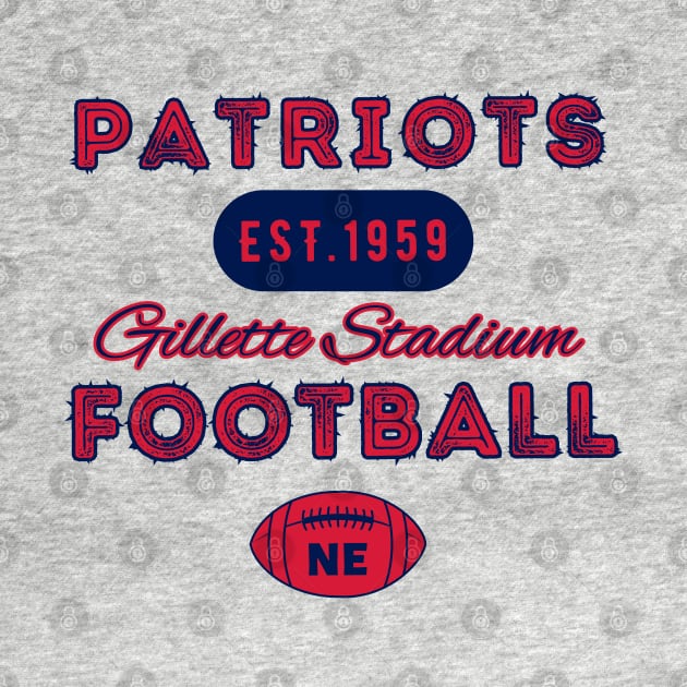 New England Football Vintage Style by Borcelle Vintage Apparel 